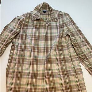 GAP Multicolor Plaid Raincoat